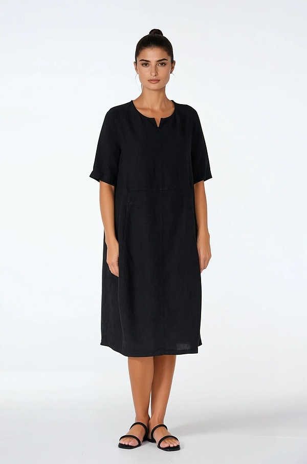 Kleid 519 - Reines Leinen - 990BLACK - 10250110081