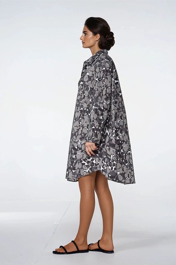 Kleid 530 wash - Lunaria' Blumendruck auf Popeline - 880METAL - 10250110153