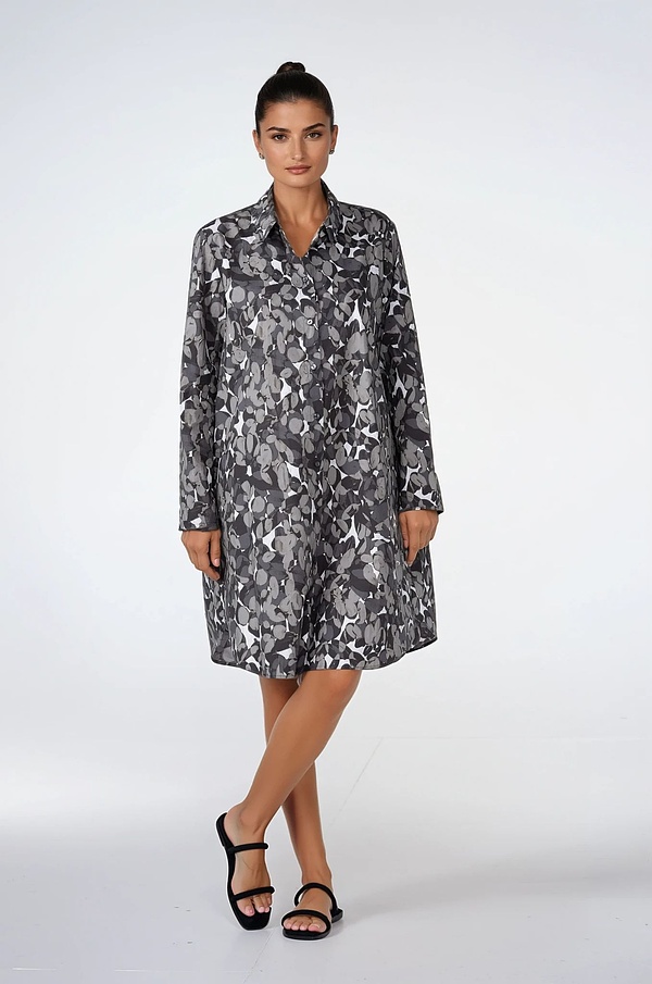 Kleid 530 wash - Lunaria' Blumendruck auf Popeline - 880METAL - 10250110153