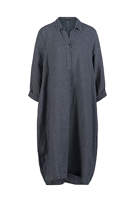 Kleid 531 - Kleines Vichykaro auf reinem Leinen - 520VAPOUR - 10250110154