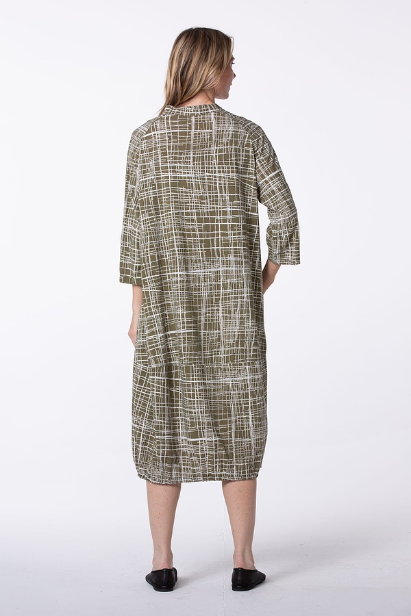Kleid 534 wash - Mini Dots' Druck auf Baumwoll-Viskose Mischung - 780IVY - 10250110157