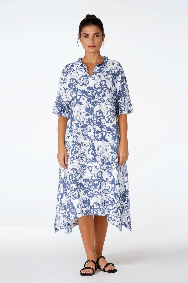 Kleid 538 - Garten' Druck auf Leinen - 570DENIM - 10250110163
