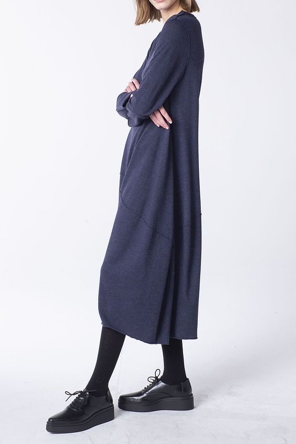Dress Hannin / Japanese Boiled Wool 490NAVY