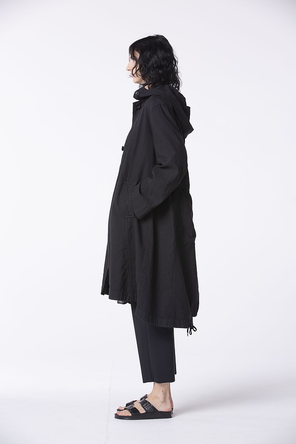 Coat Griett / Cotton-Linen Blend 990BLACK