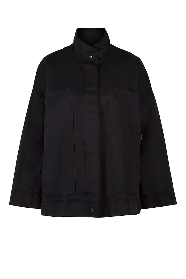 Outdoor jacket 102 - Cotton-Linen-Blend - 990BLACK - 10210110129