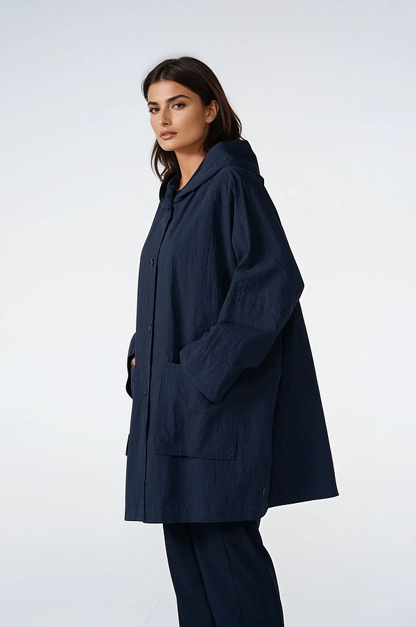 Outdoor jacket 502 wash - Seersucker with Delavé Look - 490NAVY - 10250110110