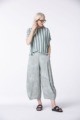 Pantalon Ample En Coton Et Lin Pour Femme Taille Élastique Jambes