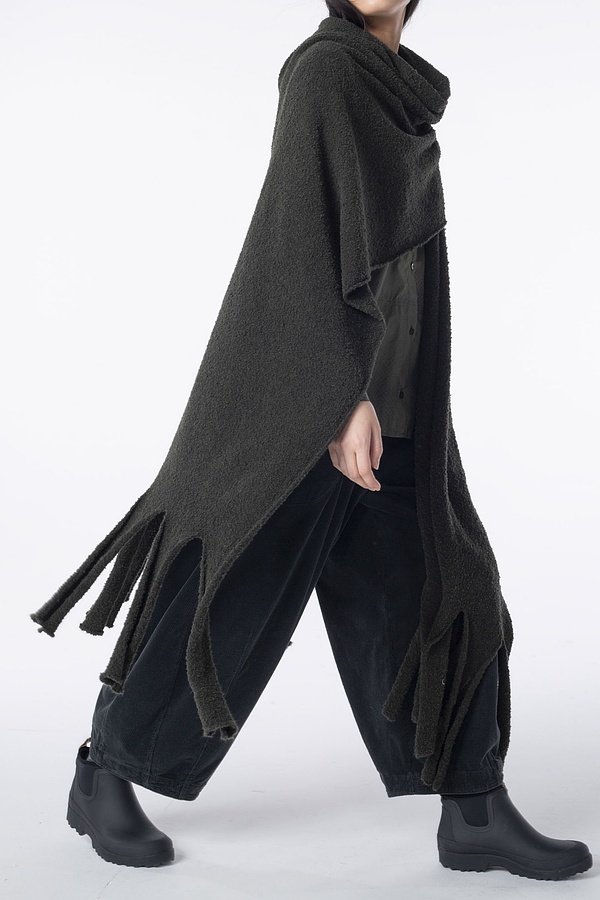 Poncho 201 - Bouclé Cotton Blend - 770FOREST - 10220713033