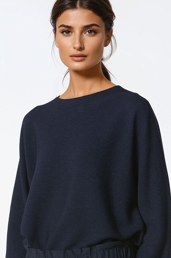 Pullover 315 - 100% merino wool - 490NAVY - 10230713013