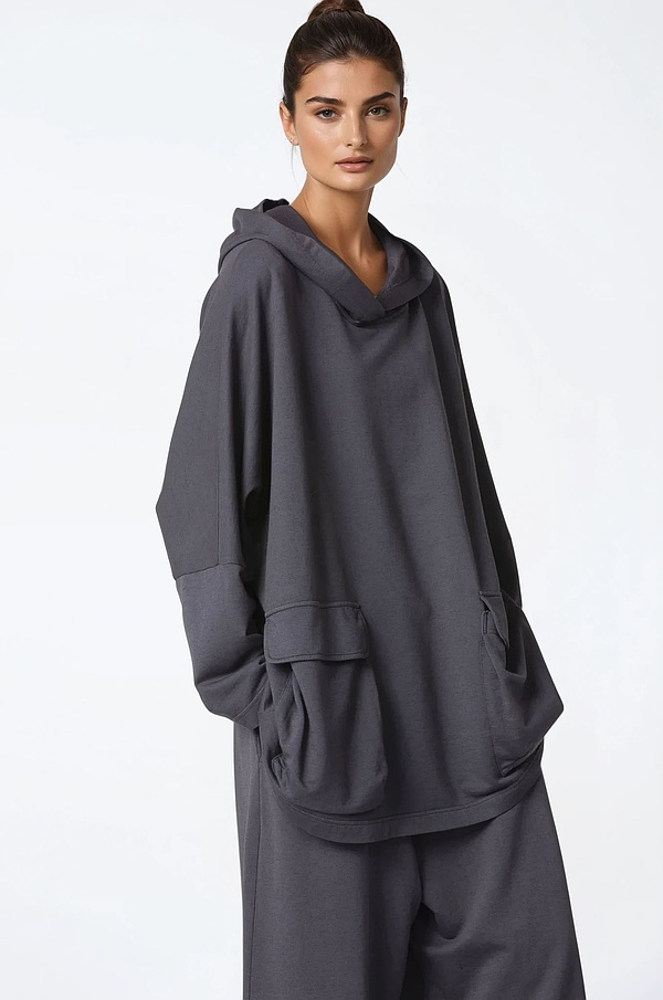 Pullover 321 - Organic Cotton-Yak Jersey - 970ASPHALT - 10230710080