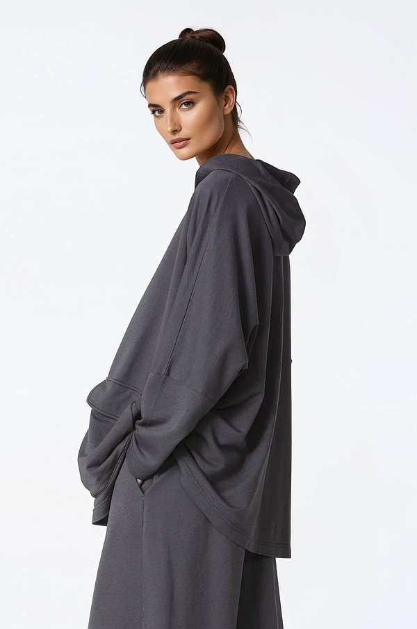 Pullover 321 - Organic Cotton-Yak Jersey - 970ASPHALT - 10230710080