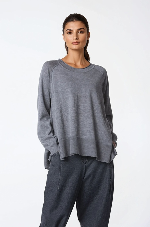 Pullover 331 - 100% merino wool - 950GRAVEL - 10230713032