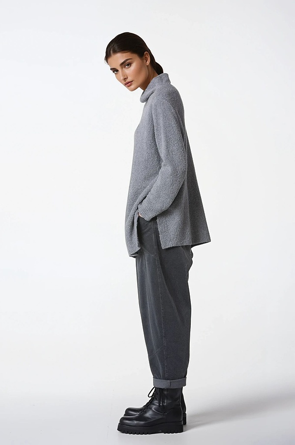 Pullover 335 - Bouclé cotton mixture - 930GREY - 10230713038