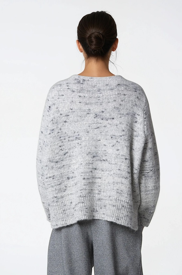 Pullover 339 - Alpaca, cotton and wool mix - 930GREY - 10230713041