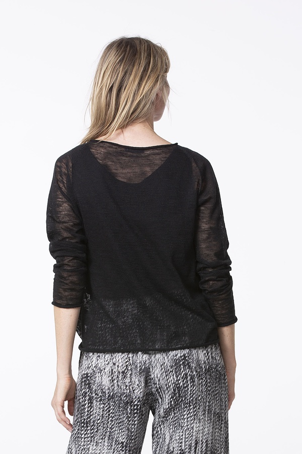 Pullover 514 - Leichte Leinenmischung - 990BLACK - 10250113014
