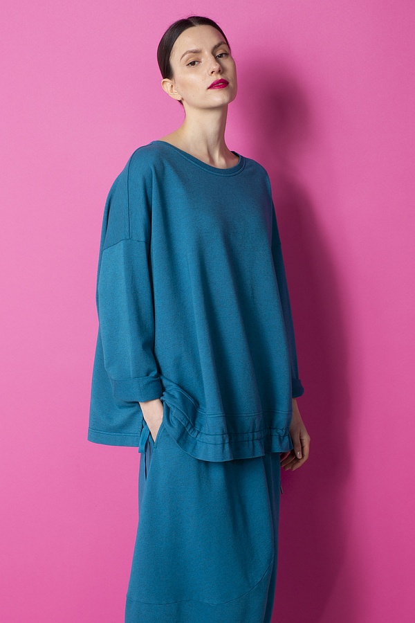 Pullover Viache 313 / Organic Cotton-Yak Jersey 560TEAL