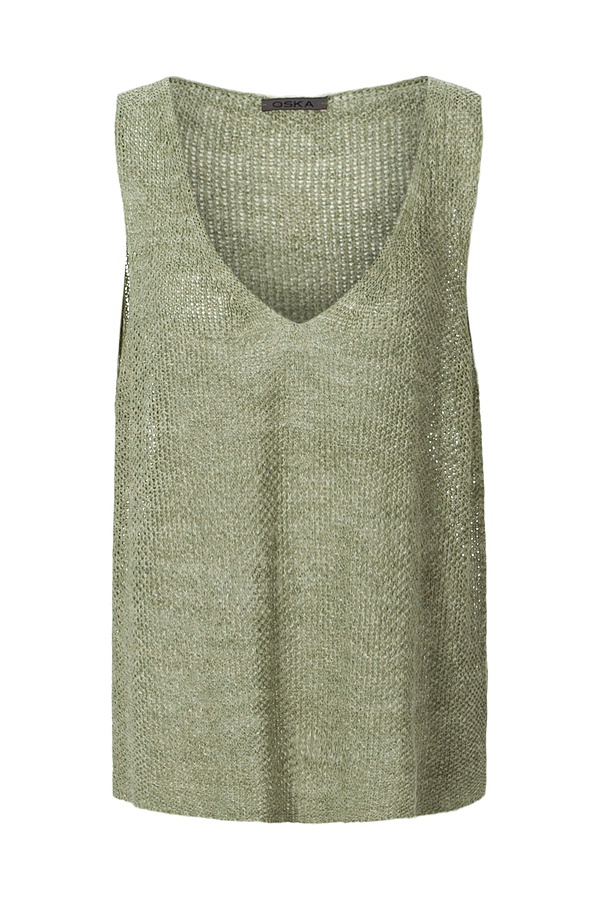 Pullunder Liess / 100% Linen 640GREEN