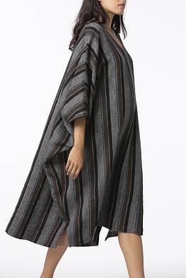 Robe 227 - Structured Linen-Viscose-Mix - 860NUTMEG - 10220110146