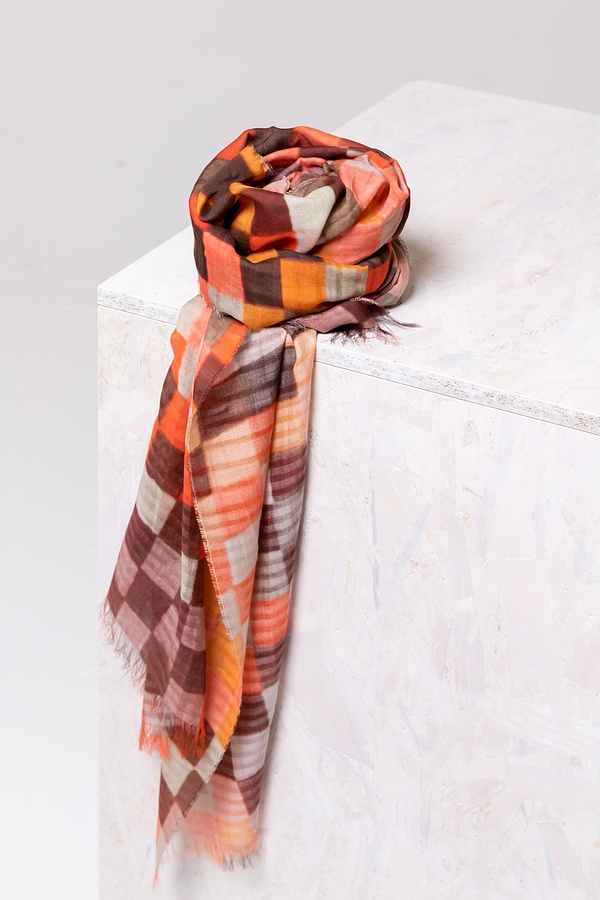 Šátek 326 - Virgin wool and Modal mix - 260RUST - 10230714026