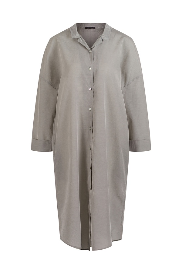 Šaty 539 wash - Fine Striped Cotton Cupro Rips - 790TEAK - 10250110164