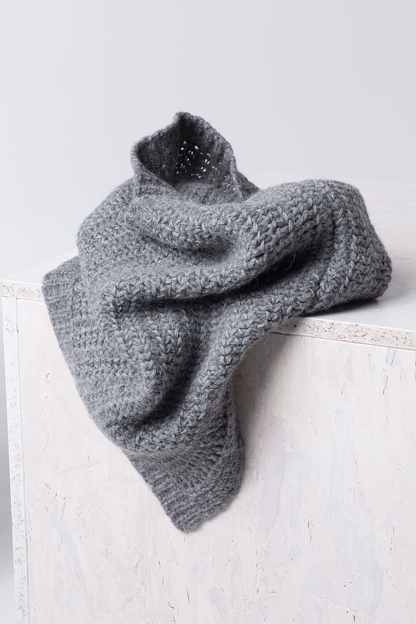 Scarf Aureliano / Structured Alpaca Blend 940SILVER