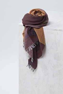 Sjaal 218 - Wool - Cotton Blend - 370MAPLE - 10220714018
