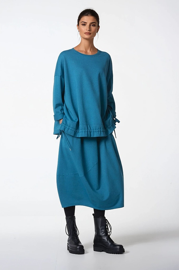 Sukně 303 - Organic Cotton-Yak Jersey - 560TEAL - 10230710133