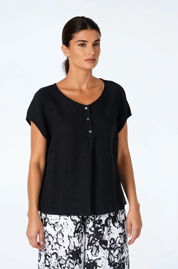 Top 503 - Reines Leinen - 990BLACK - 10250110131