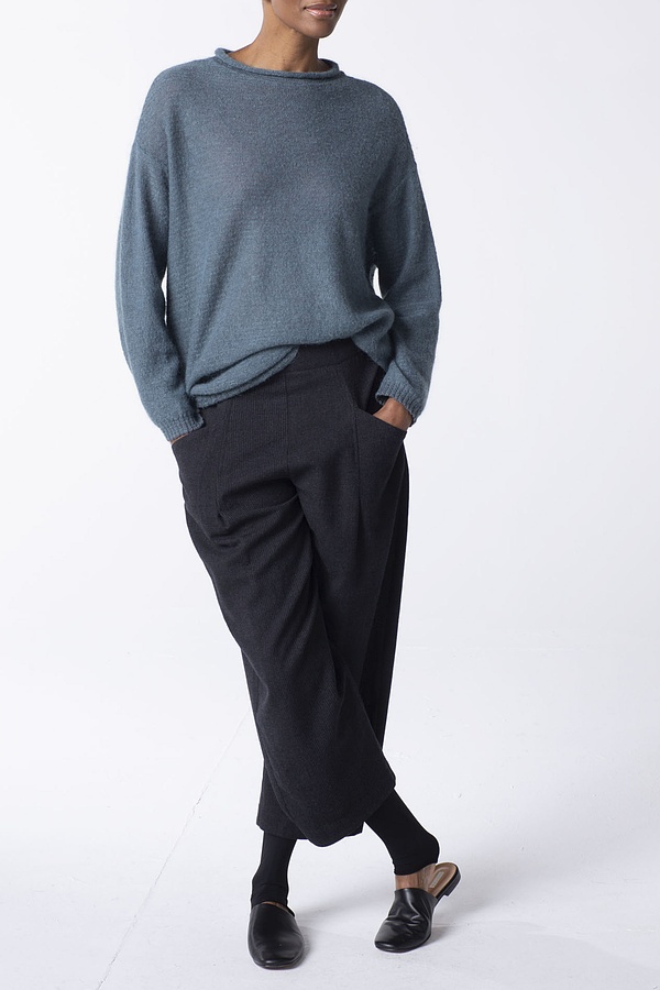 Trousers 128 - Mini-Check Wool - 990BLACK - 10210710084