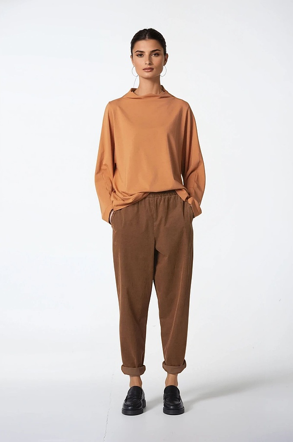 Trousers 310 - Cotton cord with stretch content - 232TERRACOTTA - 10230710040