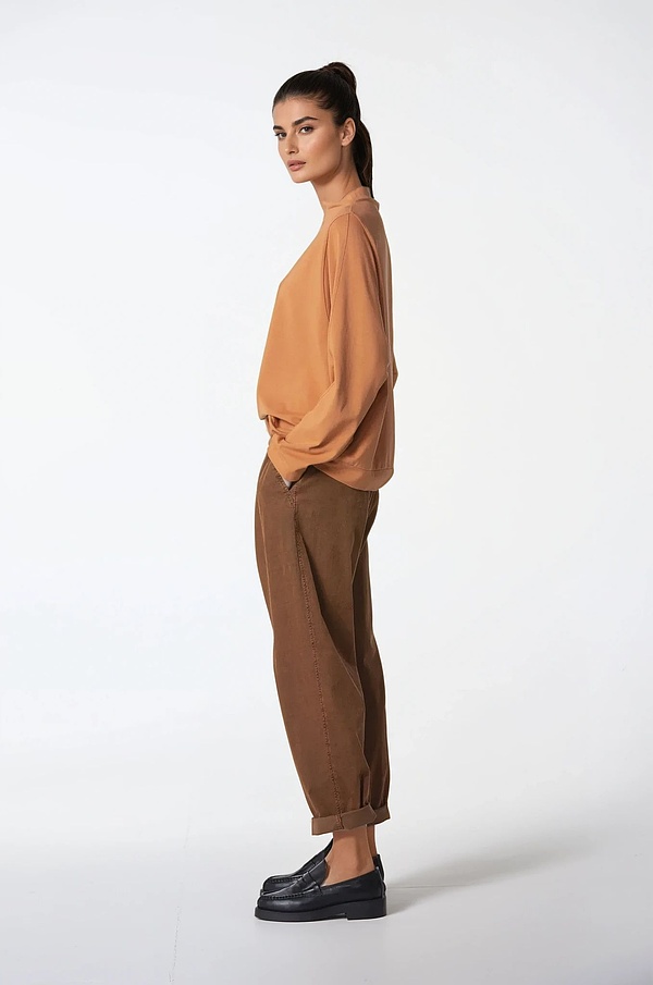 Trousers 310 - Cotton cord with stretch content - 232TERRACOTTA - 10230710040