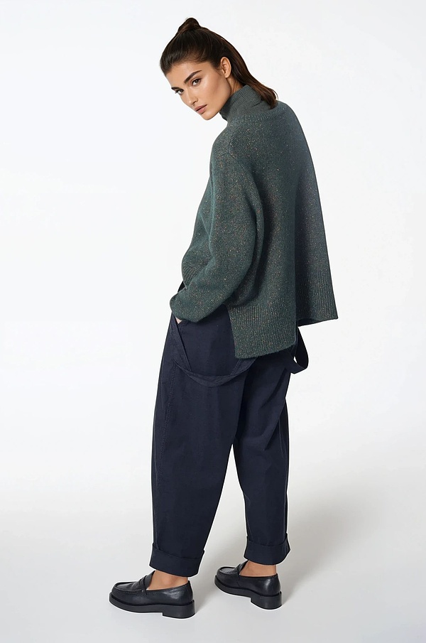 Trousers 312 - Cotton cord with stretch content - 490NAVY - 10230710042