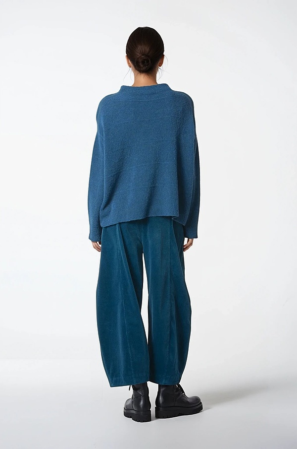Trousers 331 - Cotton cord with stretch content - 562TEAL - 10230710100