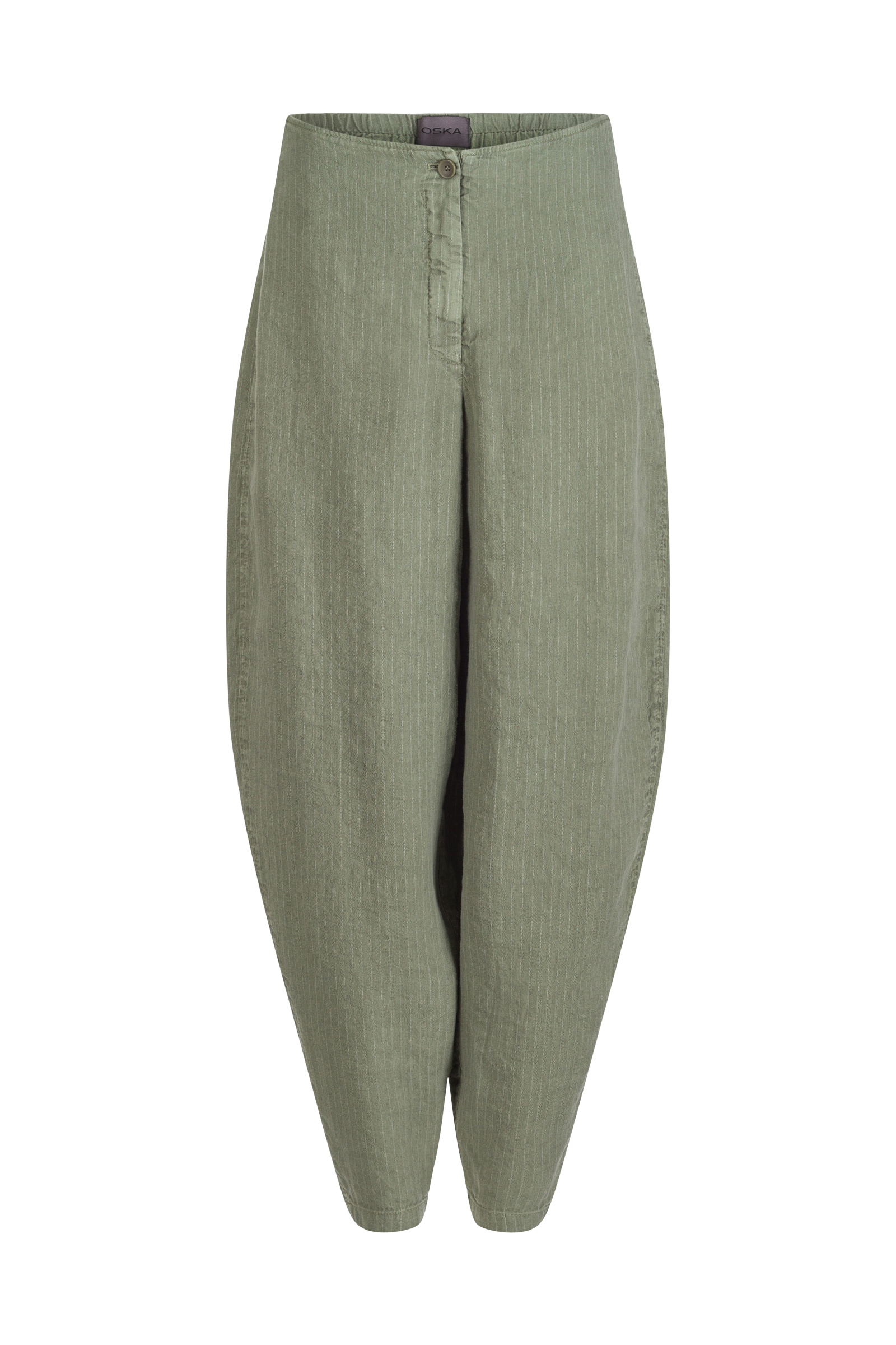 Oska Uk Trousers Linen Lyocell Herringbone With Pinstripe