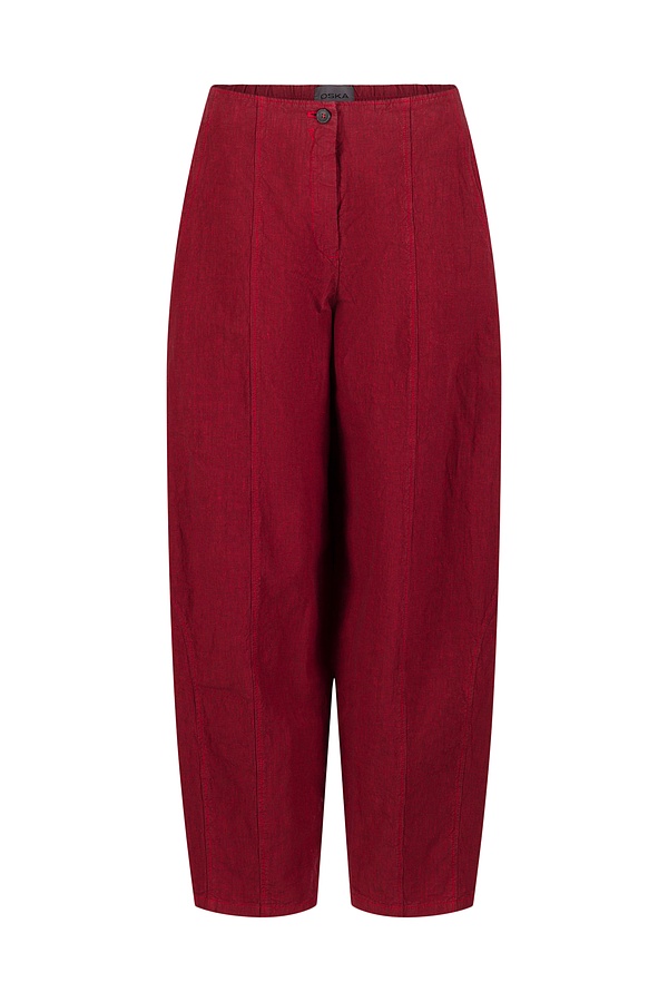 Trousers 517 - Linen Cotton Houndstooth - 350DAHLIA - 10250110083