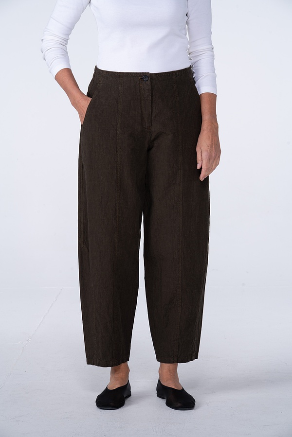 Trousers 517 - Linen Cotton Houndstooth - 780IVY - 10250110083