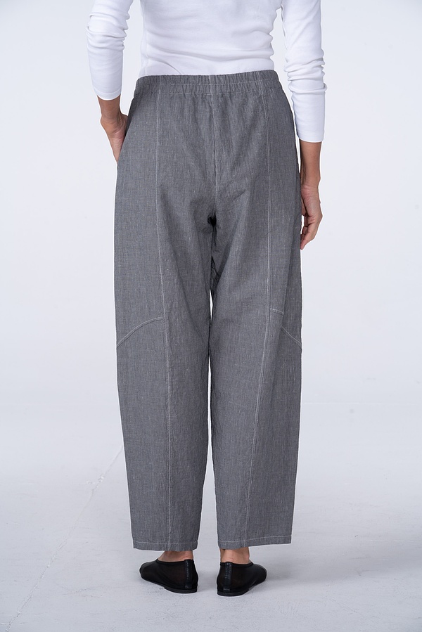 Trousers 517 - Linen Cotton Houndstooth - 910GLASS - 10250110083