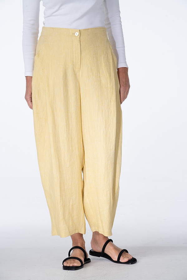 Trousers 520 - Pure Linen Two-tone Herringbone - 140BEE - 10250110095