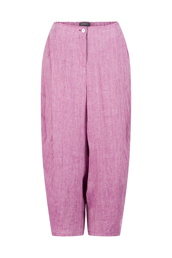 Trousers 520 - Pure Linen Two-tone Herringbone - 370PURPLE - 10250110095