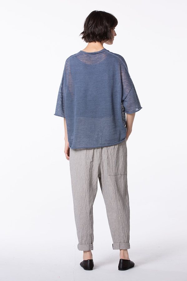 Trousers 526 wash - Seersucker Fine Stripes - 490NAVY - 10250110101