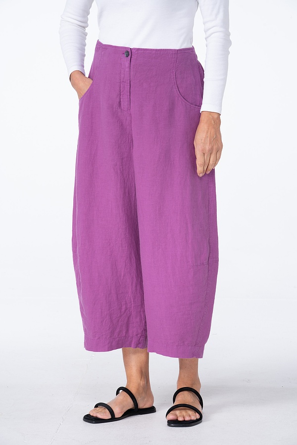 Trousers 530 - Pure Linen - 370PURPLE - 10250110105