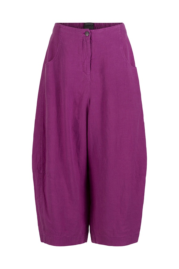 Trousers 530 - Pure Linen - 370PURPLE - 10250110105