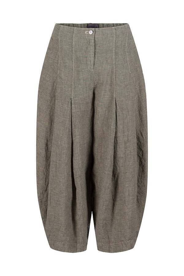 Trousers 531 - Small Gingham Check on Pure Linen - 830GRIT - 10250110143