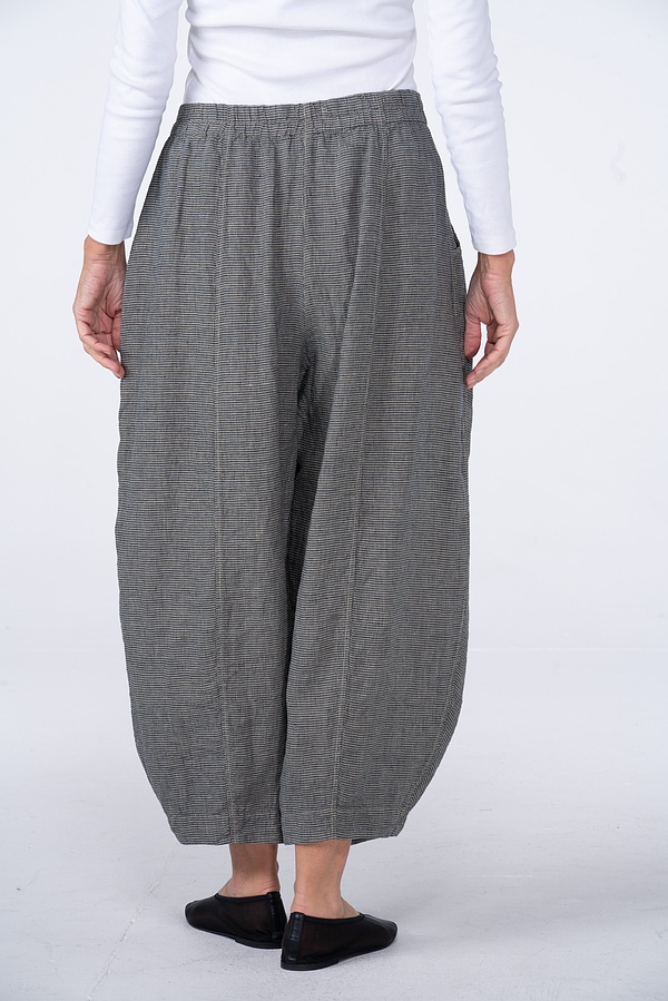 Trousers 531 - Small Gingham Check on Pure Linen - 830GRIT - 10250110143