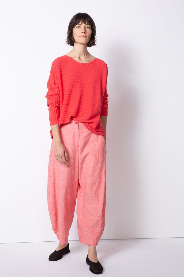 Trousers 536 - Linen Cotton Chambray - 350DAHLIA - 10250110135