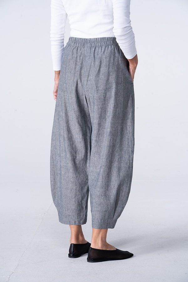 Trousers 536 - Linen Cotton Chambray - 490NAVY - 10250110135