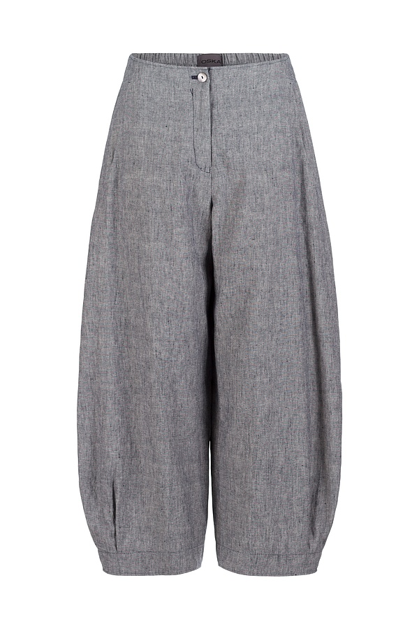 Trousers 536 - Linen Cotton Chambray - 490NAVY - 10250110135