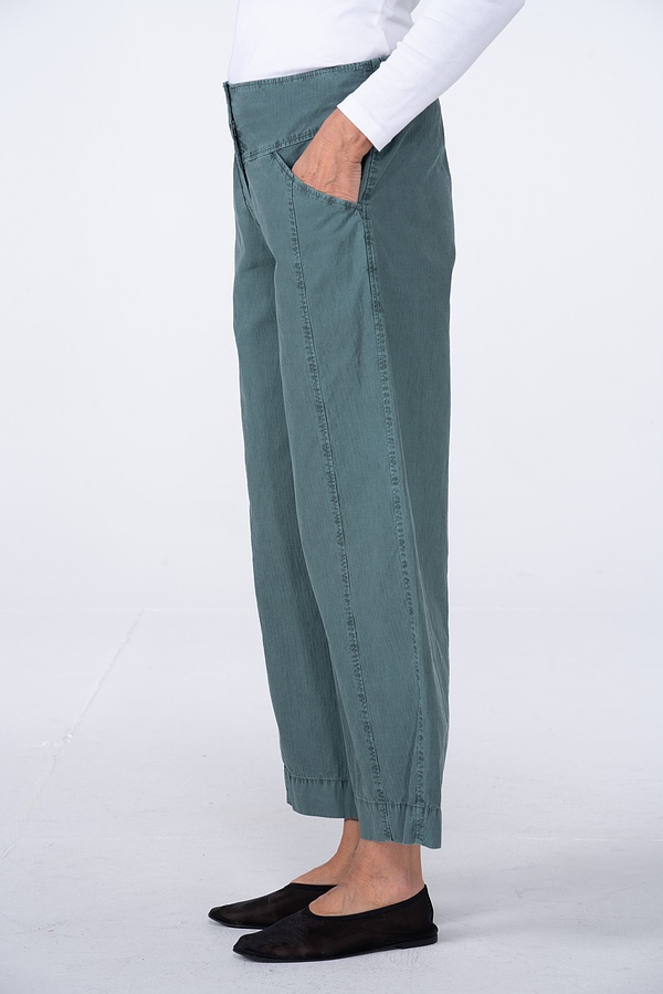 Trousers 538 - Fine Pinstripe Herringbone on Cotton Blend - 672MINERAL - 10250110137