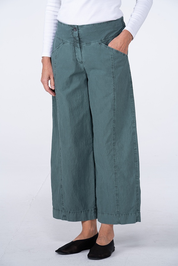 Trousers 538 - Fine Pinstripe Herringbone on Cotton Blend - 672MINERAL - 10250110137