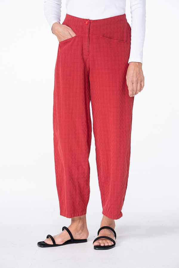 Trousers 541 - Two-tone Dobby in Pure Cotton - 350DAHLIA - 10250110140